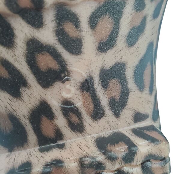 Marleylilly Leopard Duck Boots Girls 3 Brown Removable Tongue Waterproof Casual - Picture 9 of 15